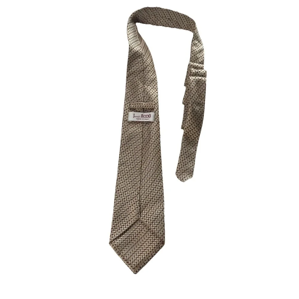 Joseph Addo 100% Silk Handmade Gold Tie Designed in Italy‎